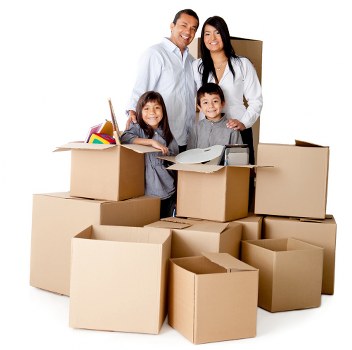 Experienced movers handling office equipment